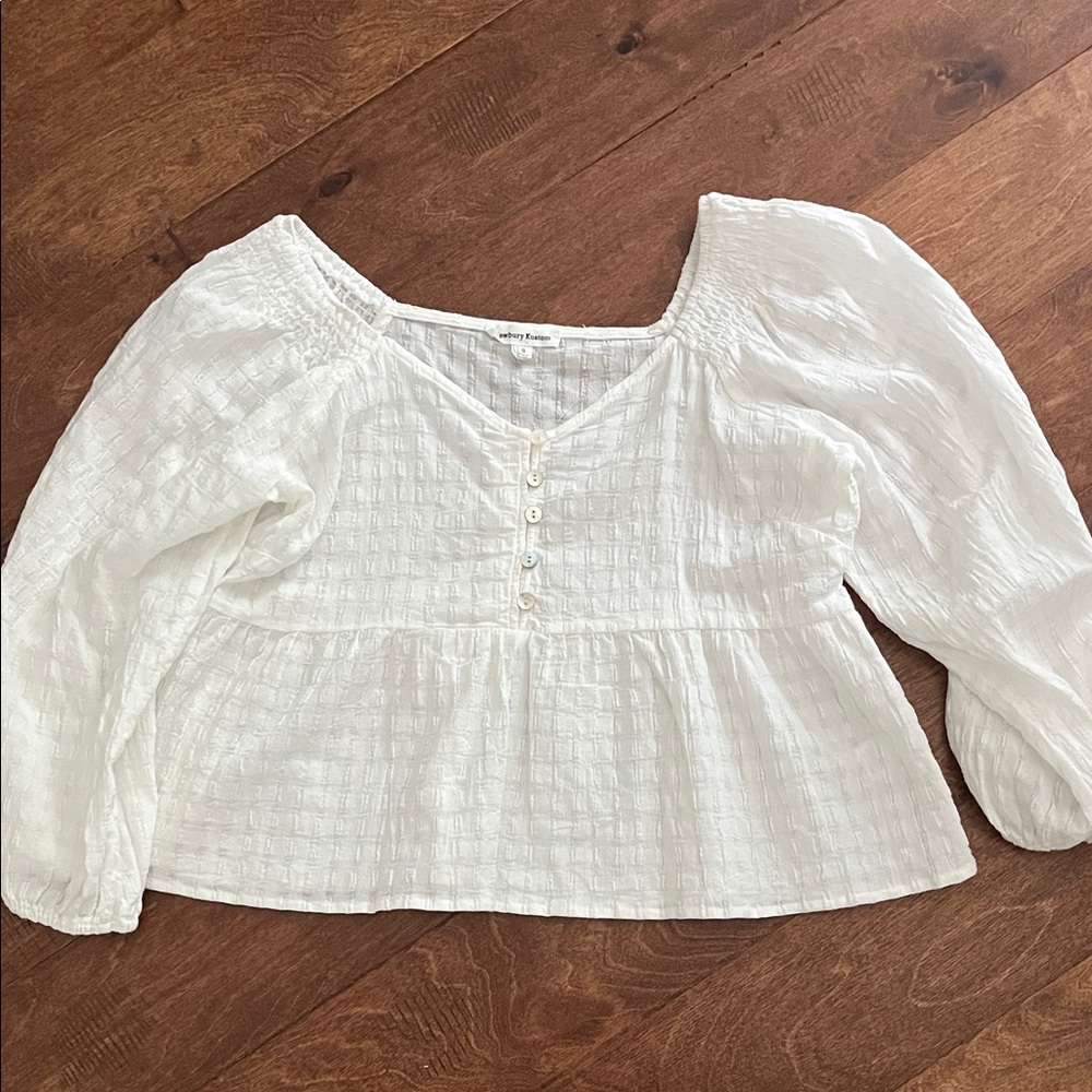 Newbury KustomTextured Peasant Blouse